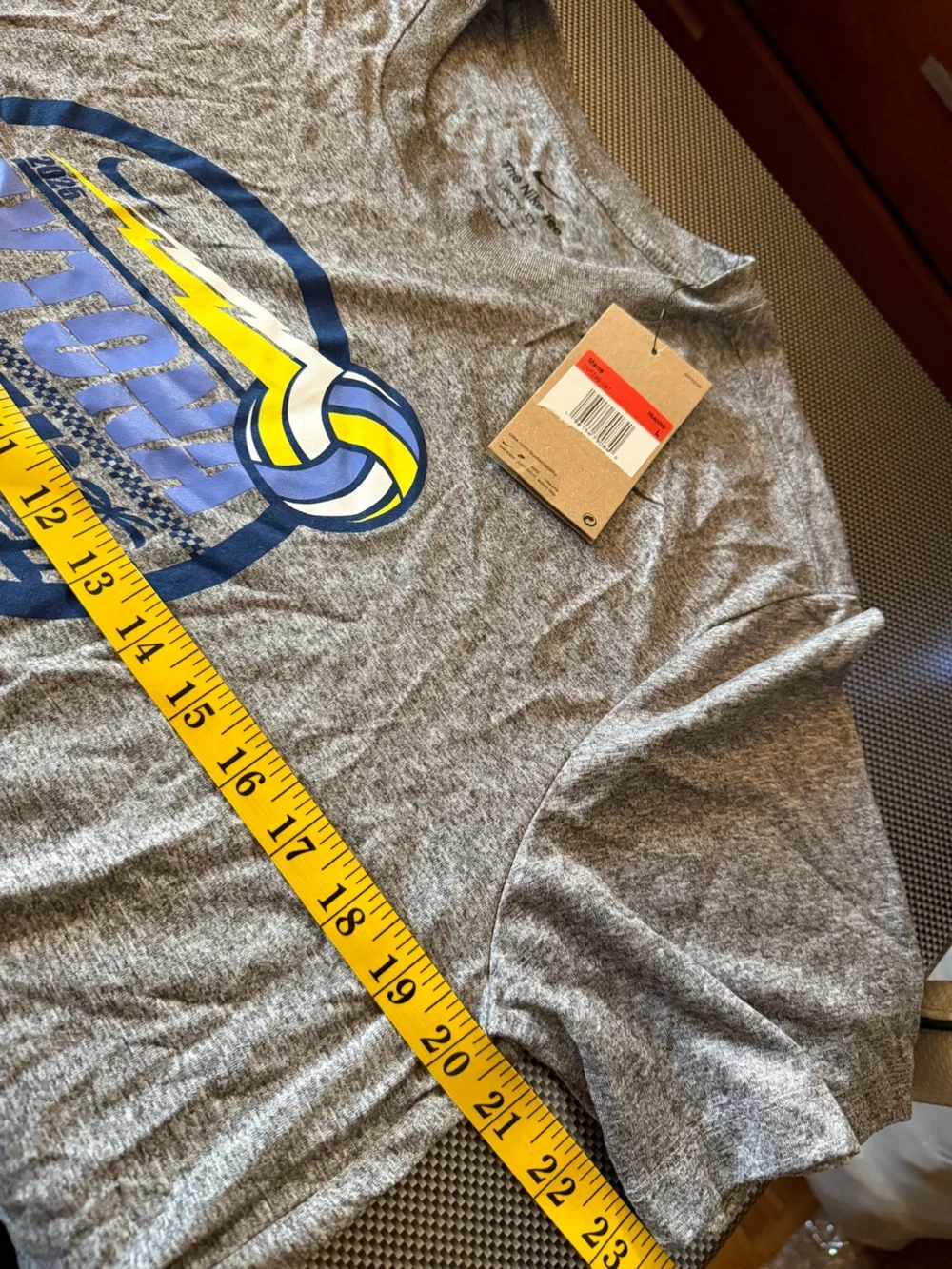 NWT Nike Dri-fit Gray Daytona Beach Volleyball Tee size Large